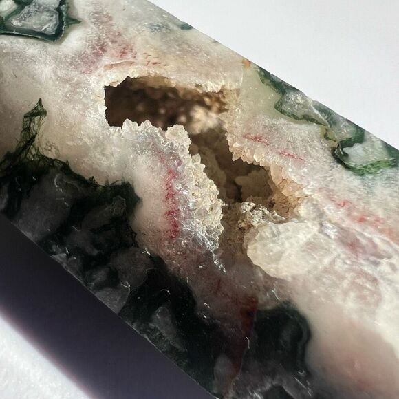 Moss Agate Crystal Double Terminated Point (#1) - Picture 4 of 15